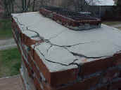 cracked chimney crown